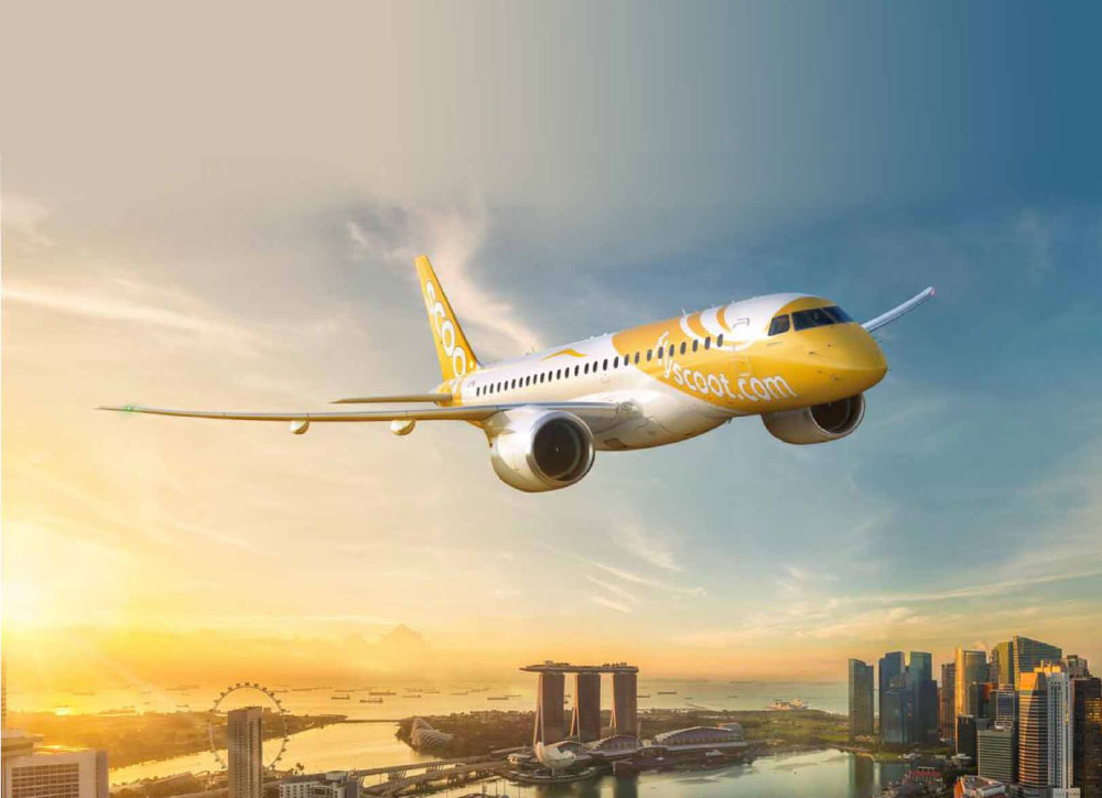 Scoot will Operate Embraer E190-E2