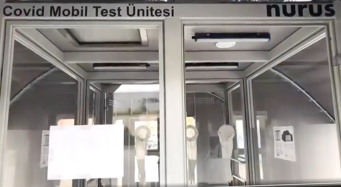 Nurus ilk Mobil Covid Test Unitesi`nin kurulumunu Sincan Devlet hastanesinde gerçekleştirdi