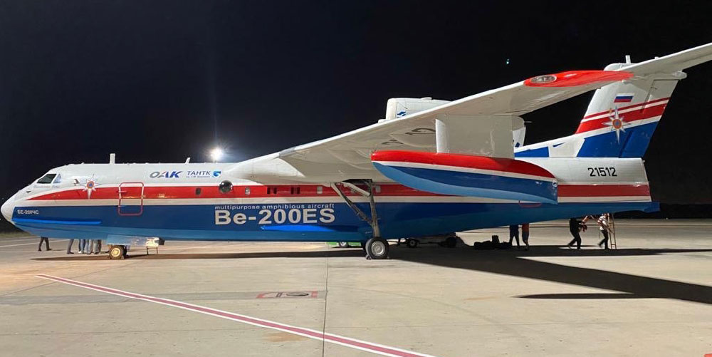 Russian Be-200ES Aircraft are Ready for Firefighting Action in Antalya, Izmir and Bodrum